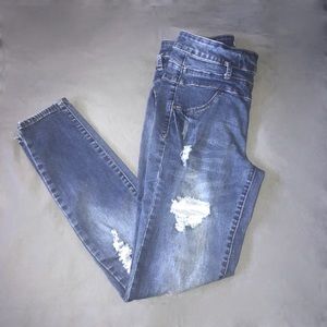 Women’s Refuge Wax Jean Skinny Fit Ripped Jeans